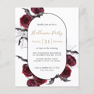 Papier Moody Arch Floral Bourgogne Invitation du parti Ha