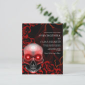 Papier Moody floral noir crâne gothique budget halloween (Debout devant)