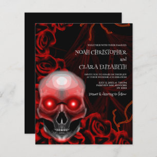 Papier Moody floral noir crâne gothique budget halloween