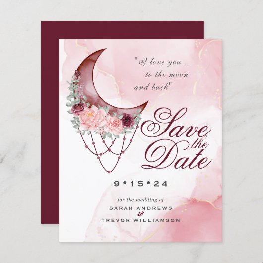 Papier Moon de croissant rustique à faible budget Mandala (Devant / Derrière)