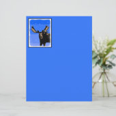 Papier Moose en hiver - Art original de la faune (Debout devant)