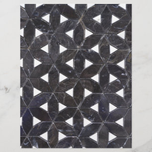 Papier Mosaïque gris charbon   fleur de vie motif