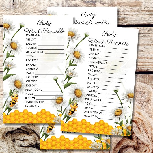 Papier Mot Bébé Bébé Mama À Être Thématique Honeycomb