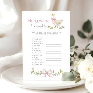 Papier Mot bébé Scramble Goose Books baby shower jeu