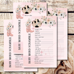 Papier Mot Bébé Scramble Up Western Cowgirl Thème