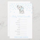 Papier Mot de bébé modifiable avec réponse (Devant / Derrière)