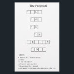 Papier Mot de passe de la proposition de Bridesmaid<br><div class="desc">Crossword Game for Engagement partie qui sert aussi de proposition de Bridesmaid! Si vous n'aimez pas le dos,  nous pouvons le modifier! Assurez-vous de sélectionner la finition papier parfaite.</div>