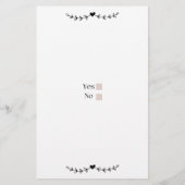 Papier Mot de passe de la proposition de Bridesmaid (Dos)