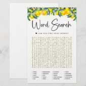 Papier Mot de recherche Jeu Lemon Fête des mariées Card (Devant / Derrière)