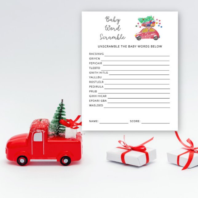 Papier Mot de vacances pour bébé | Jeu Baby shower (Créateur téléchargé)