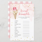 Papier Mot Début Jeu Rose Blush Glace (Devant / Derrière)