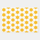 Papier motif à bille de soccer jaune (Devant 2)