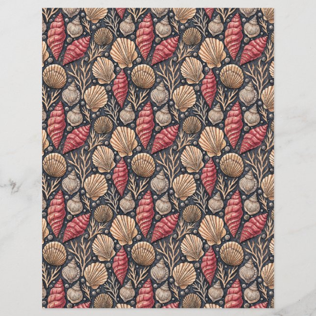 Papier motif à double face Seashell (Devant)