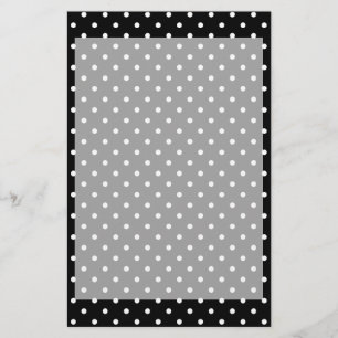 Papier Motif à points de polka noir