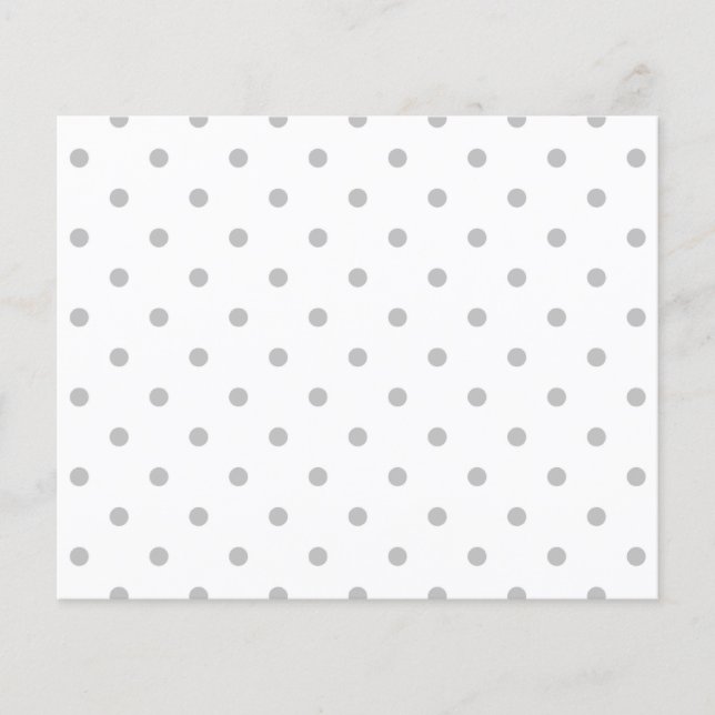 Papier Motif à points polka gris clair et blanc. (Devant)