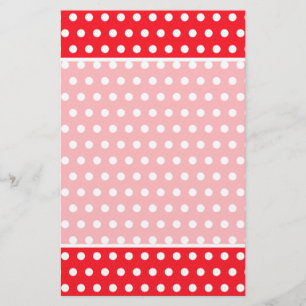 Papier Motif à points Polka rouge et blanc. Spotty.