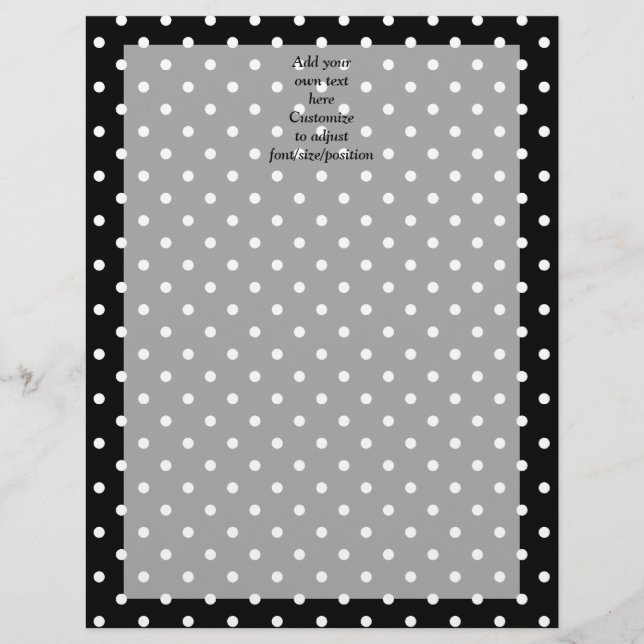 Papier Motif à pois noirs (Devant)