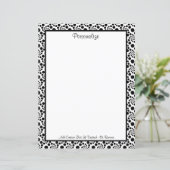 Papier Motif Abstrait de Tourbillons Noir et Blanc Modern (Debout devant)