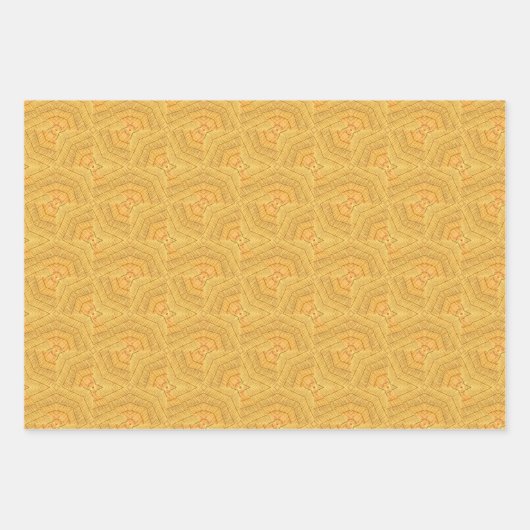 Papier Motif Abstrait jaune moutarde (Devant 2)