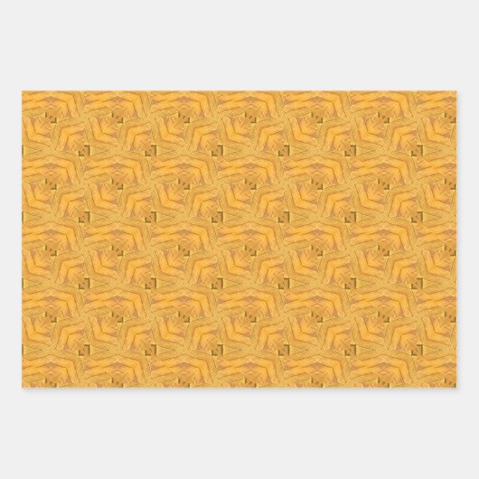 Papier Motif Abstrait jaune moutarde (Devant)