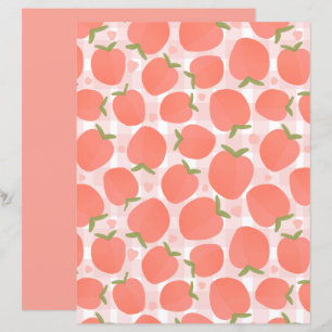 Papier Motif aquarelle pêche douce