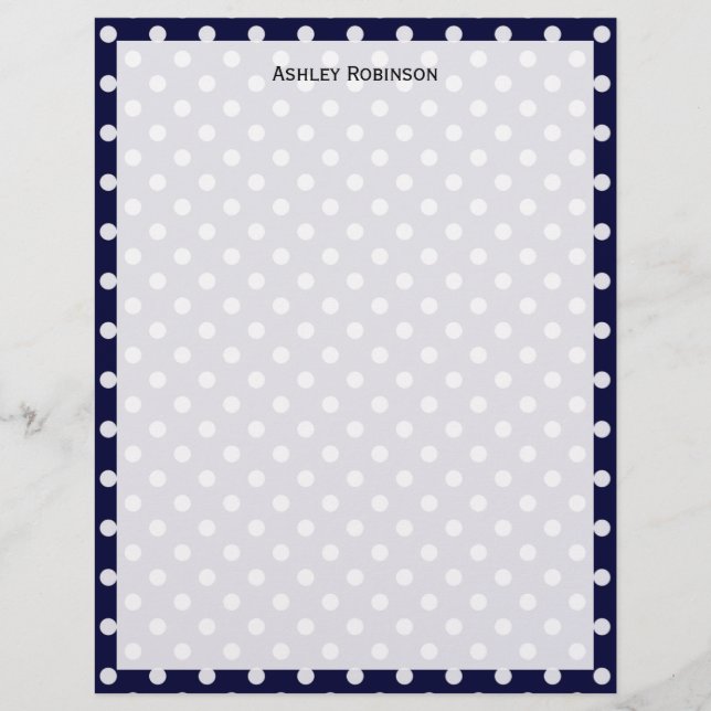 Papier Motif bleu bleu Polka (Devant)