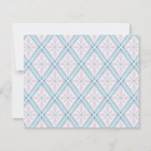 Papier motif bleu en forme de diamant