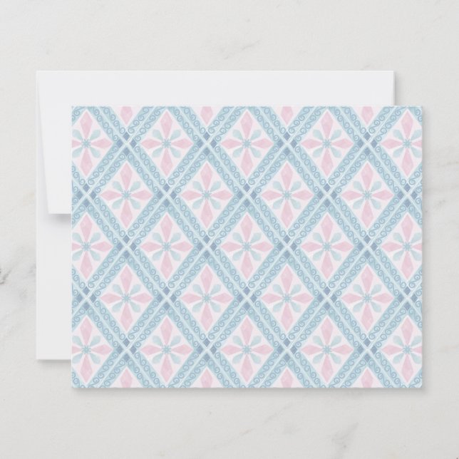 Papier motif bleu en forme de diamant (Devant)