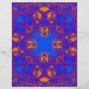 Papier Motif bleu et jaune