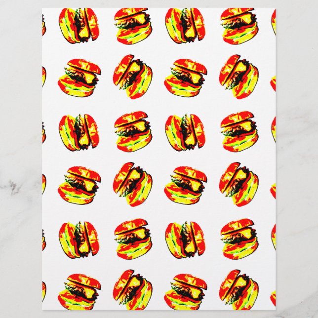 Papier Motif Burger (Devant)