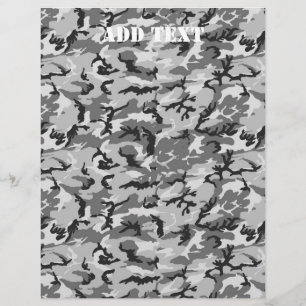 Papier Motif Camouflage urbain - Noir & Gris