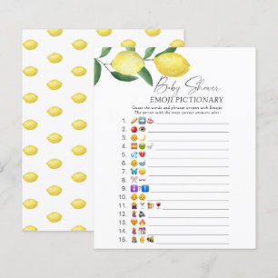 Papier Motif citrons - Jeu de pictionary Emoji