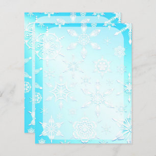 Papier Motif Crystal Snowflakes