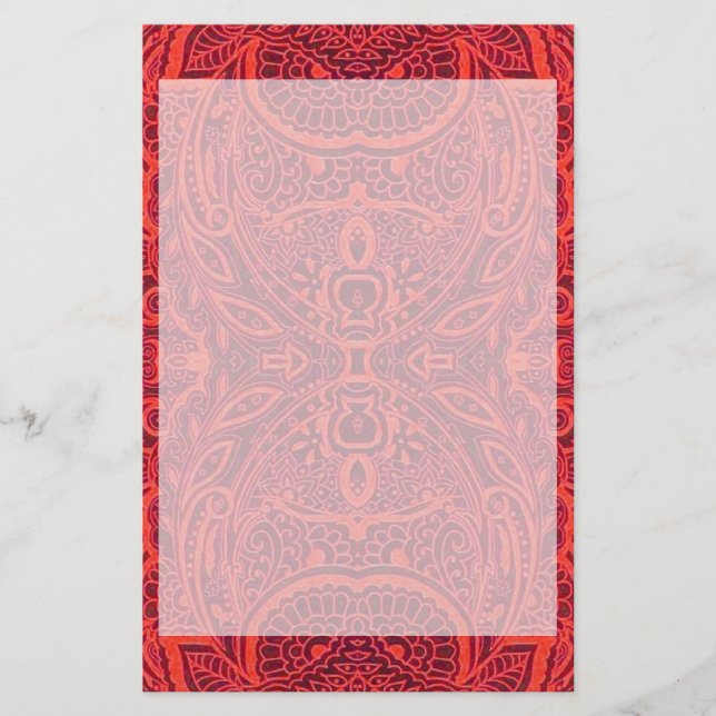 Papier Motif damassé rouge (Devant)