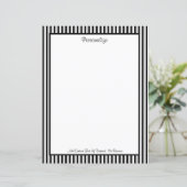 Papier Motif de bande noir et blanc classique professionn (Debout devant)