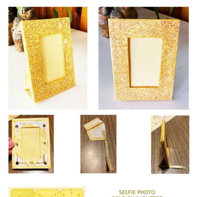 Papier Motif de cadre Selfie Gold Bling pour 2x3 Photo (Créateur téléchargé)