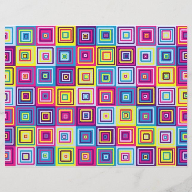 Papier Motif de carrés (Devant)