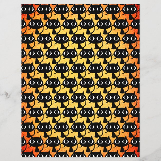 Papier Motif de chatons noirs (Devant)