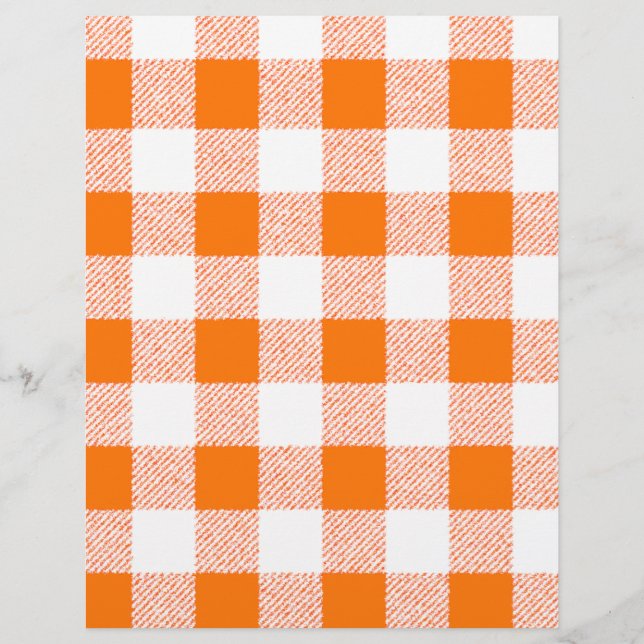 Papier Motif de chèques Orange En vichy (Devant)