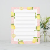 Papier Motif de citron Amour pêche (Debout devant)