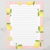 Papier Motif de citron Amour pêche (Devant)