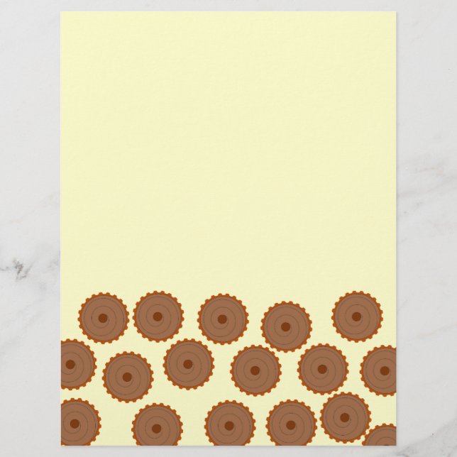 Papier Motif de Cupcake au chocolat. (Devant)