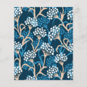 Papier Motif de dessin de fleurs bleues (Dos)