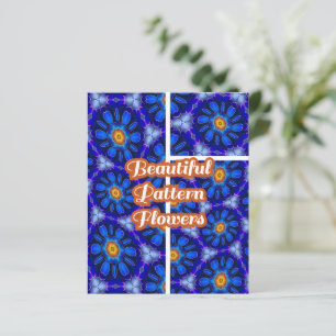 Papier Motif de fleurs bleues abstraites
