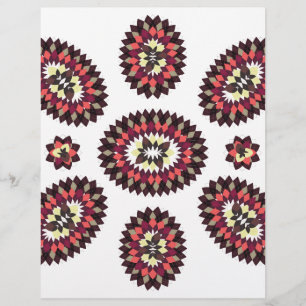 Papier Motif de fleurs Mandala