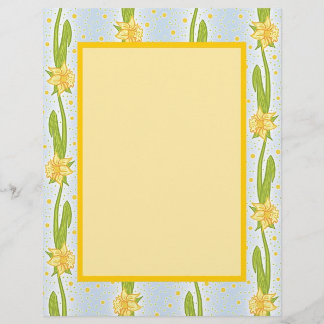 Papier Motif de jonquille (Devant)