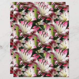 Papier Motif de la nature de Lily blanche