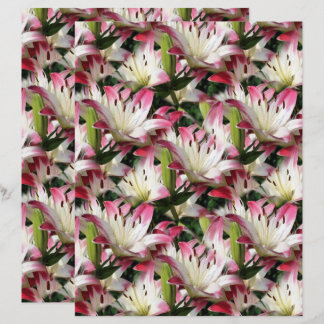 Papier Motif de la nature de Lily blanche