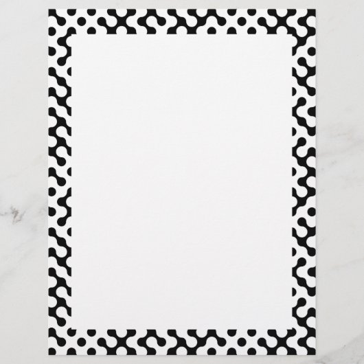 Papier Motif de labyrinthe noir (Devant)