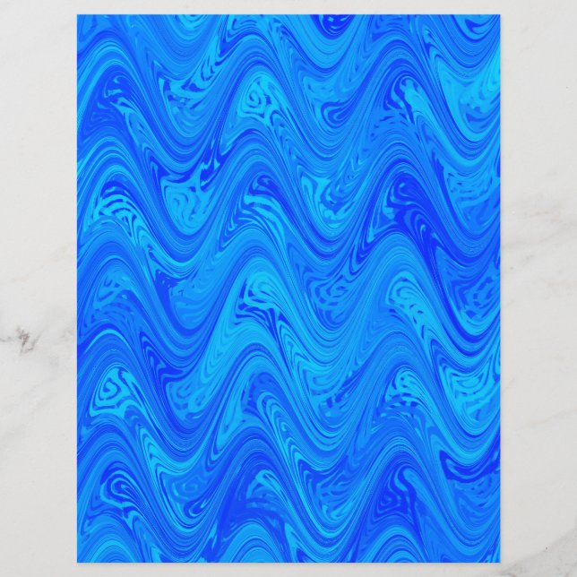 Papier Motif de marbrure bleue (Devant)
